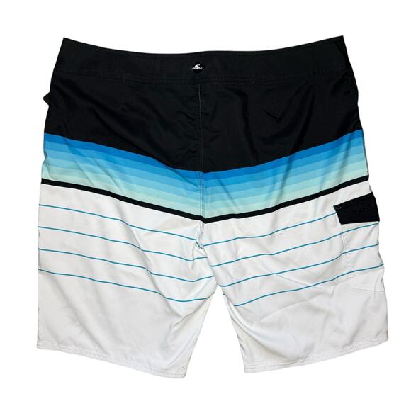 NWT O’Neill Santa Cruz Printed 2.0 Men’s Board Short Blue Stripe Size 38 - Picture 1 of 3